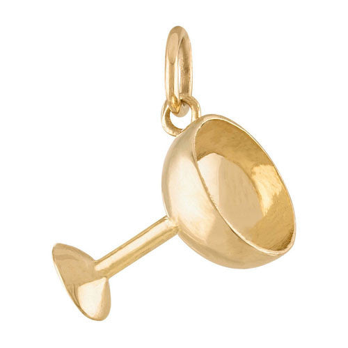 Coupe Cocktail 14k Gold Charm